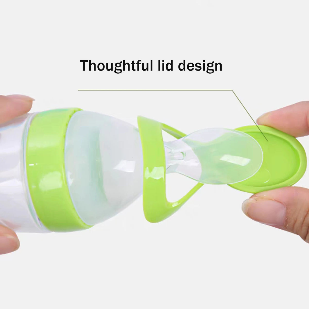 Multifunctional Silicone Squeeze Feeding Spoon for Babies