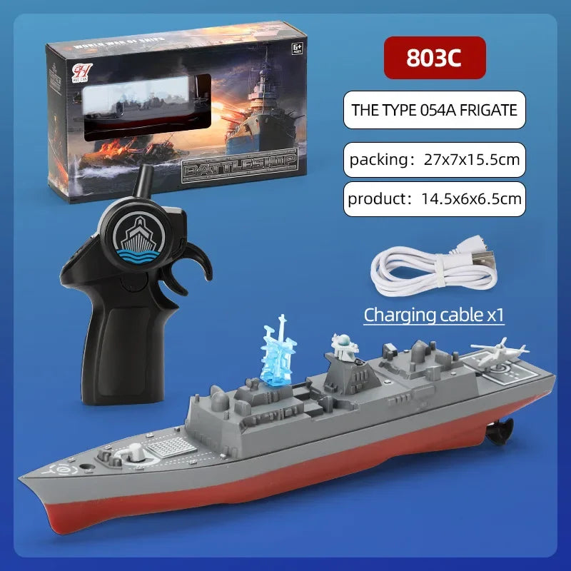 RC Warship Model Boat &ndash; High-Speed Remote Control Battleship 803C