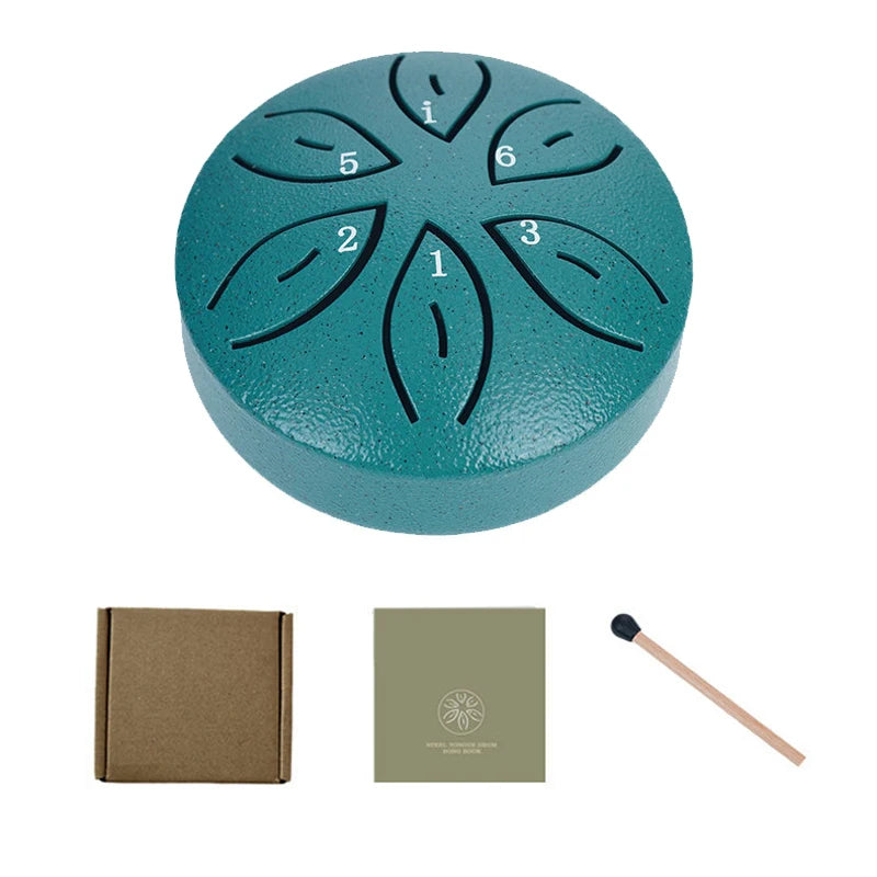 3 Inch 6 Steel Tongue Drum &ndash; Waterproof Outdoor Instrument Green