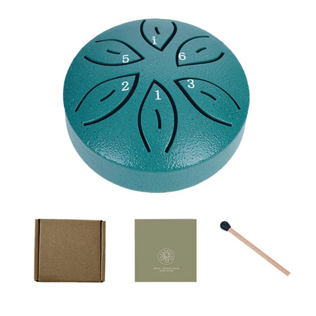 3 Inch 6 Steel Tongue Drum &ndash; Waterproof Outdoor Instrument Green