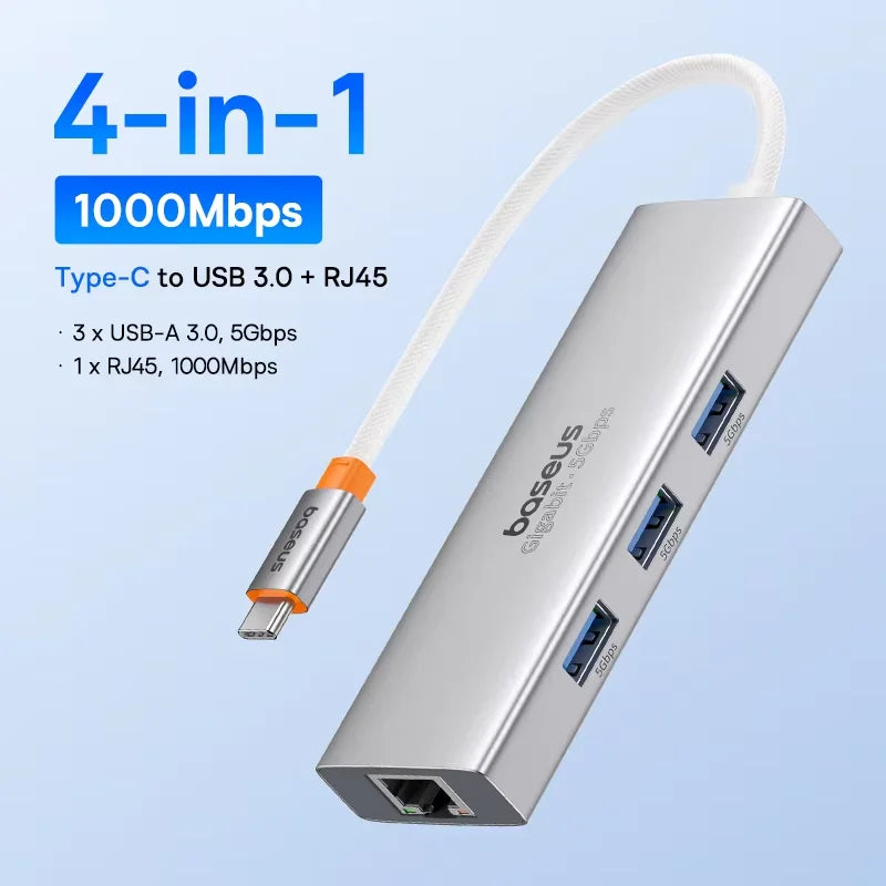 Baseus 13-in-1 Type C Hub with Dual HDMI, 8K Support and PD 100W Fast Charging 4-in-1 Type C / CHINA