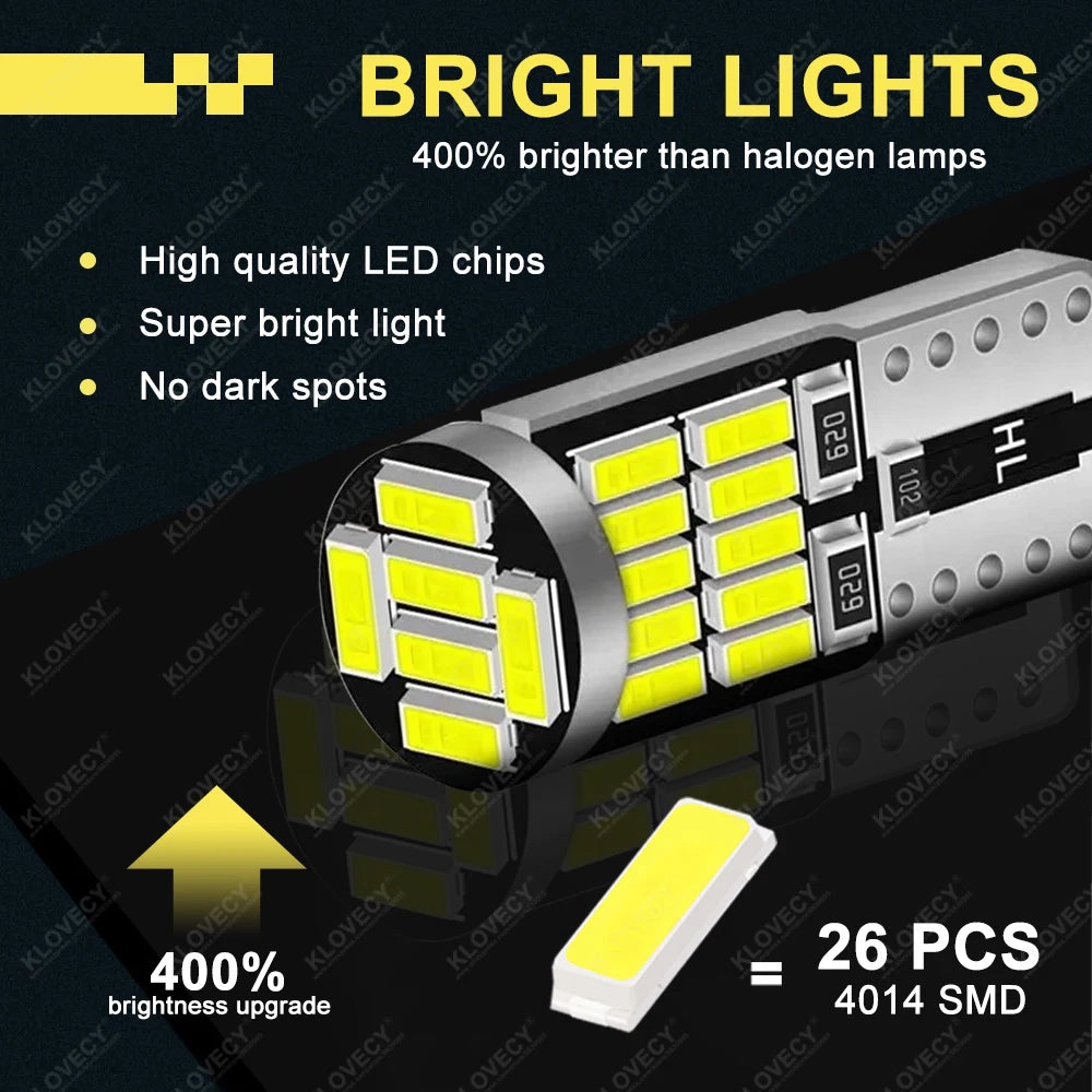 10-40PCS T10 W5W LED Bulb CANBUS 12V &ndash; Super Bright