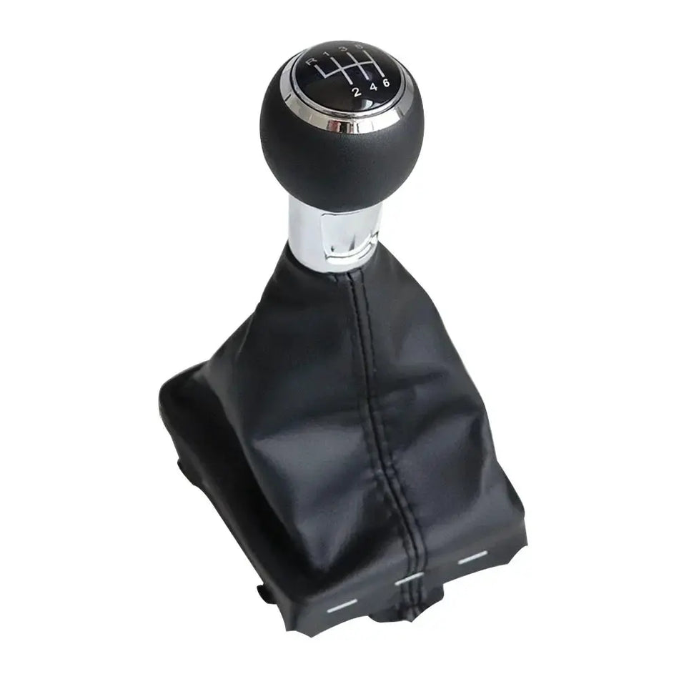 Manual Gear Shift Knob With Leather Gaiter For Audi A3 8V 2012-2020 by InterCyprus Trading Ltd