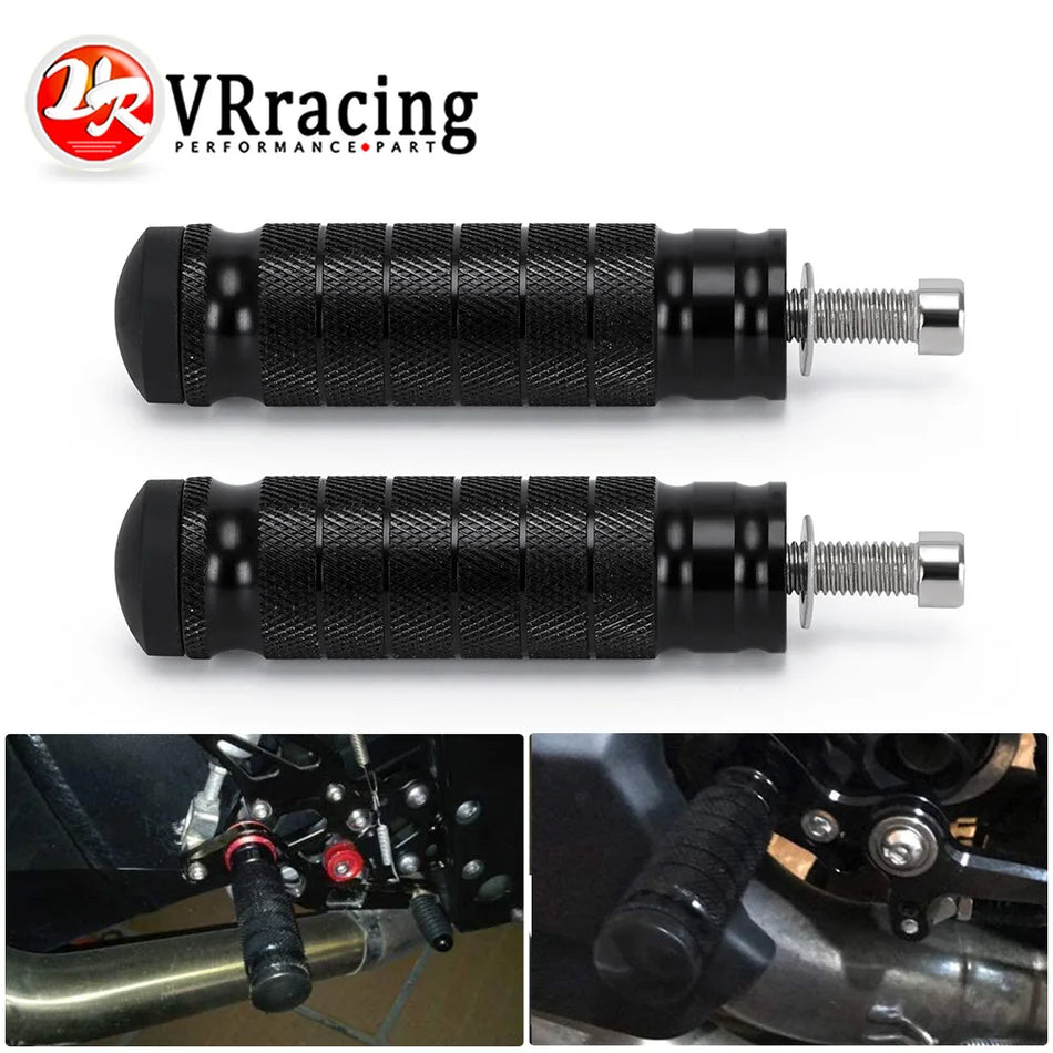 Fotpinnar för Honda, Suzuki, Kawasaki, Yamaha universell CNC aluminium hopfällbar 8mm monteringsbultar