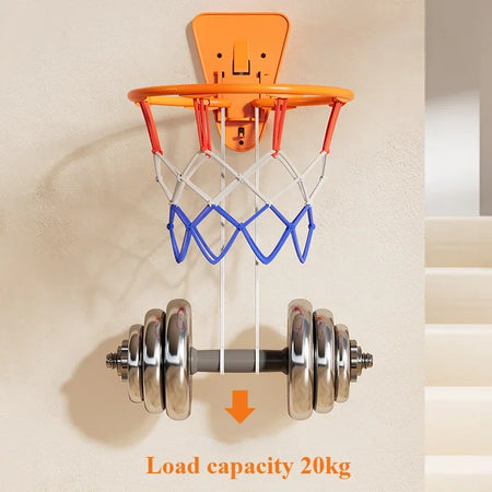 Indoor Basketball Hoop &ndash; Wall Mounted Foldable &ndash; Mute Ball