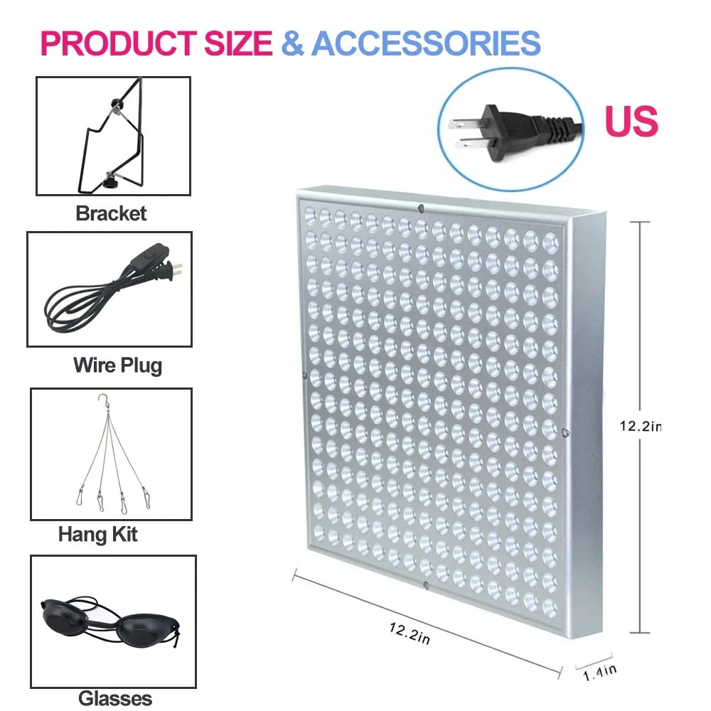 45W LED Red Light Therapy Panel Lamp - Skin Rejuvenation