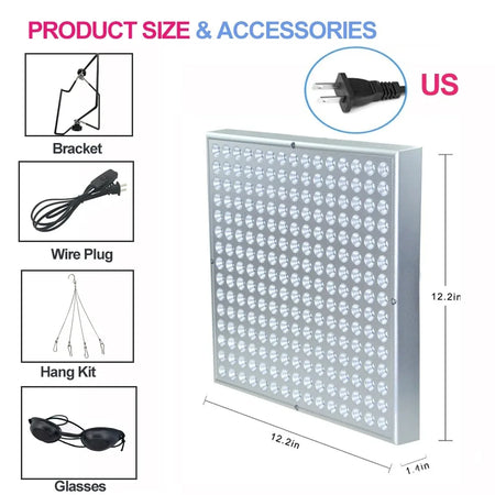45W LED Red Light Therapy Panel Lamp - Skin Rejuvenation