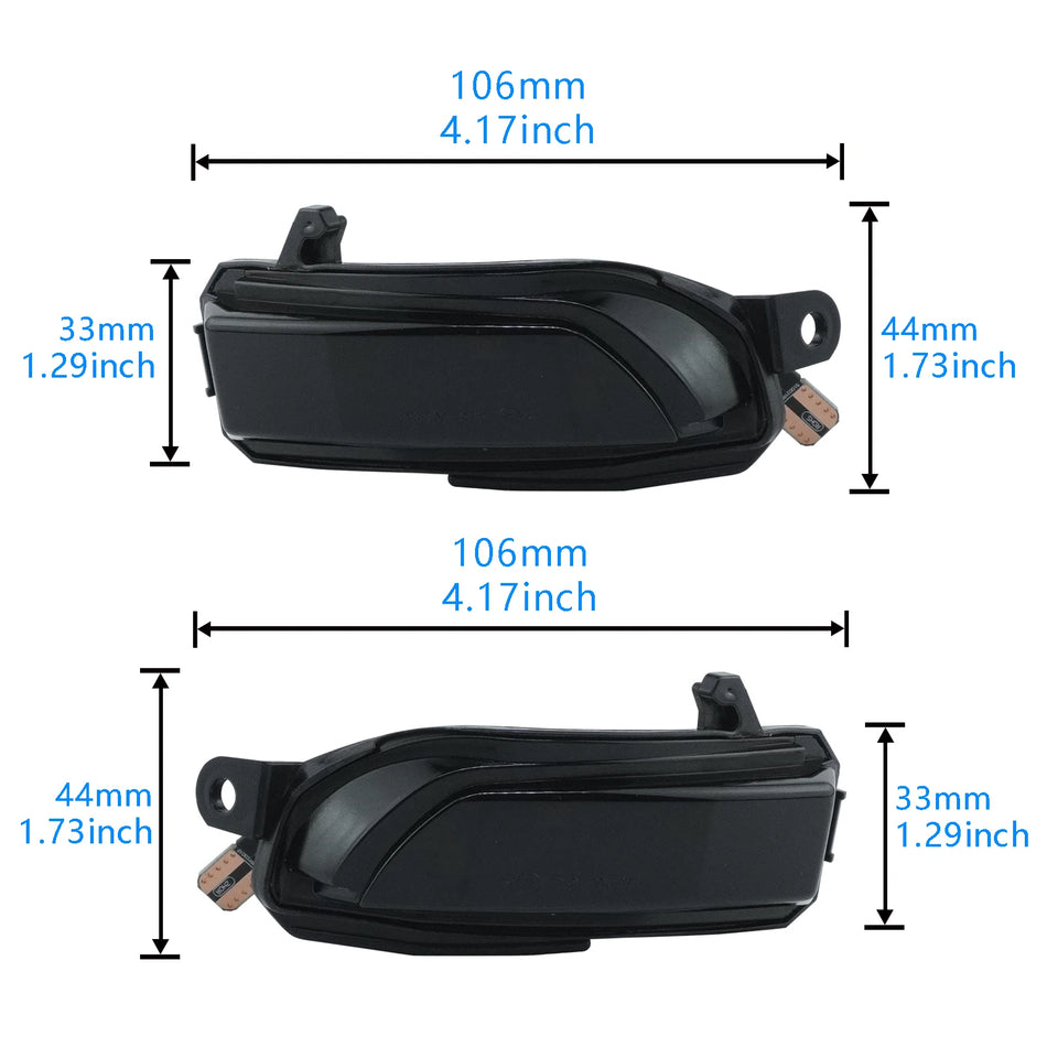 Sidobackspegelsindikatorljus för Skoda Fabia III Dynamisk LED MK3 2014-2019 och Fabia Rapid NH 2017-2020
