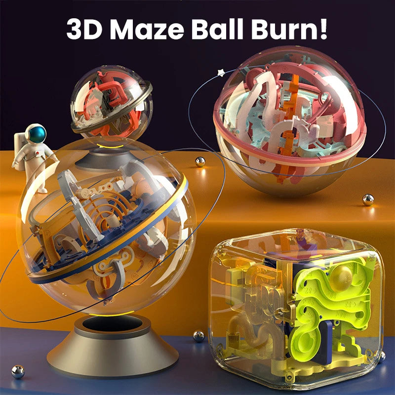 3D Puzzle Ball Maze Toy &ndash; Brain Challenge For Kids Fun