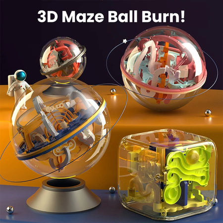 3D Puzzle Ball Maze Toy &ndash; Brain Challenge For Kids Fun