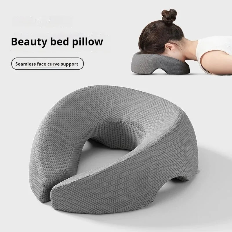 Ergonomic Face Down Pillow with Breathable Memory Foam for Salon &amp; Home
