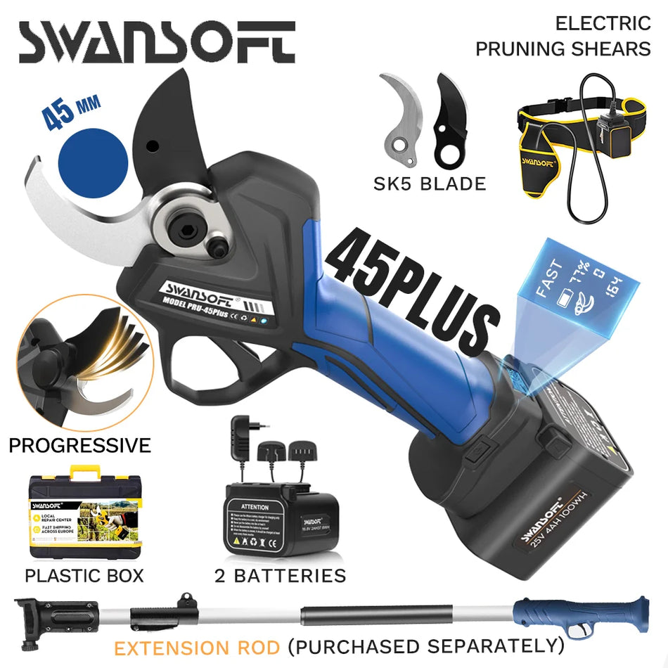 Electric Pruning Shears 25.2V PRU45PLUS, 45mm Cutting Capacity, Lightweight