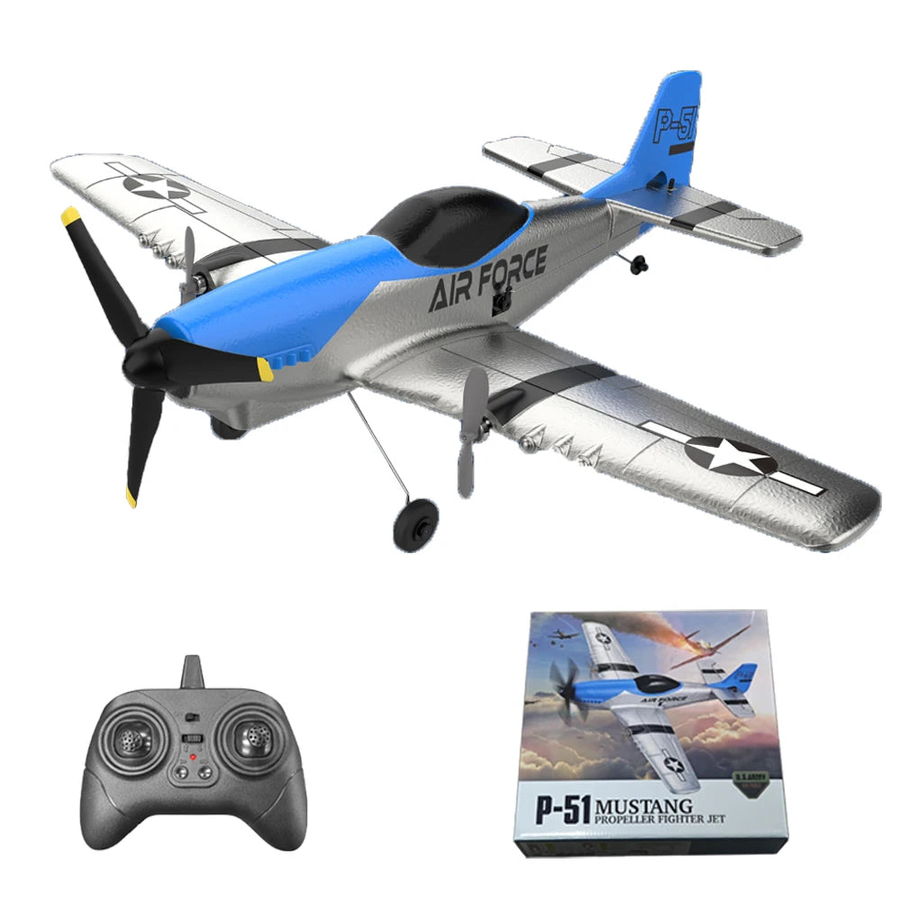 P51 RC Fighter Plane Mustang Edition &ndash; Durable EPP Foam Blue