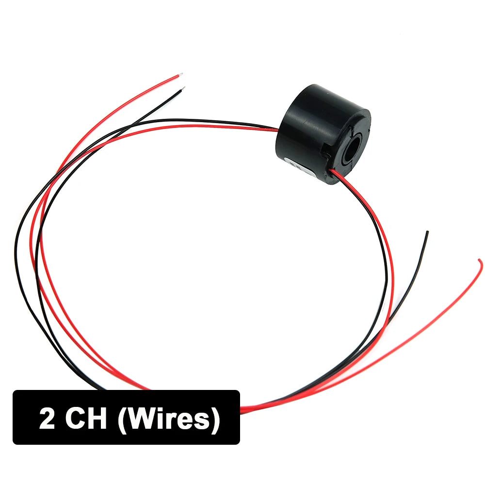 Slip Ring 2 4 6 Channel Wires Hole Dia 7mm &ndash; Hollow Shaft 2 Channels