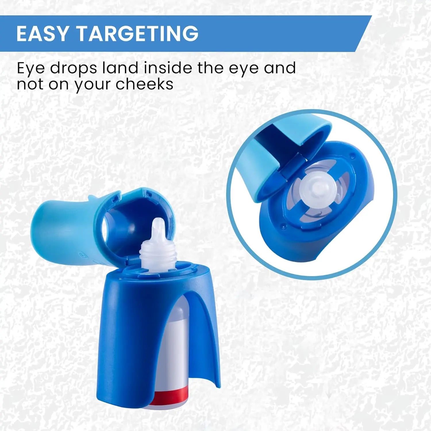Eyedrop Guide Aid - Reusable Eye Drops Holder and Applicator Tool