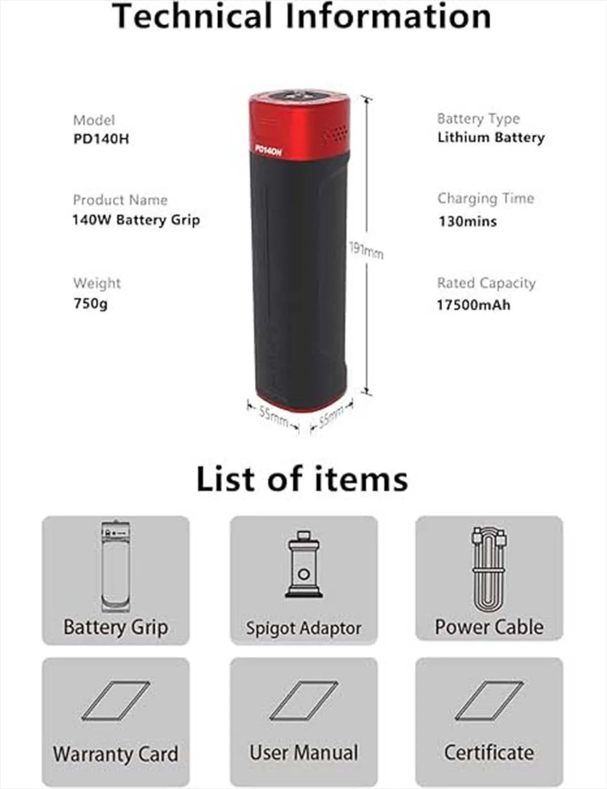 IFOOTAGE PD140H Battery Grip &ndash; Powerful 140W USB-C Charger