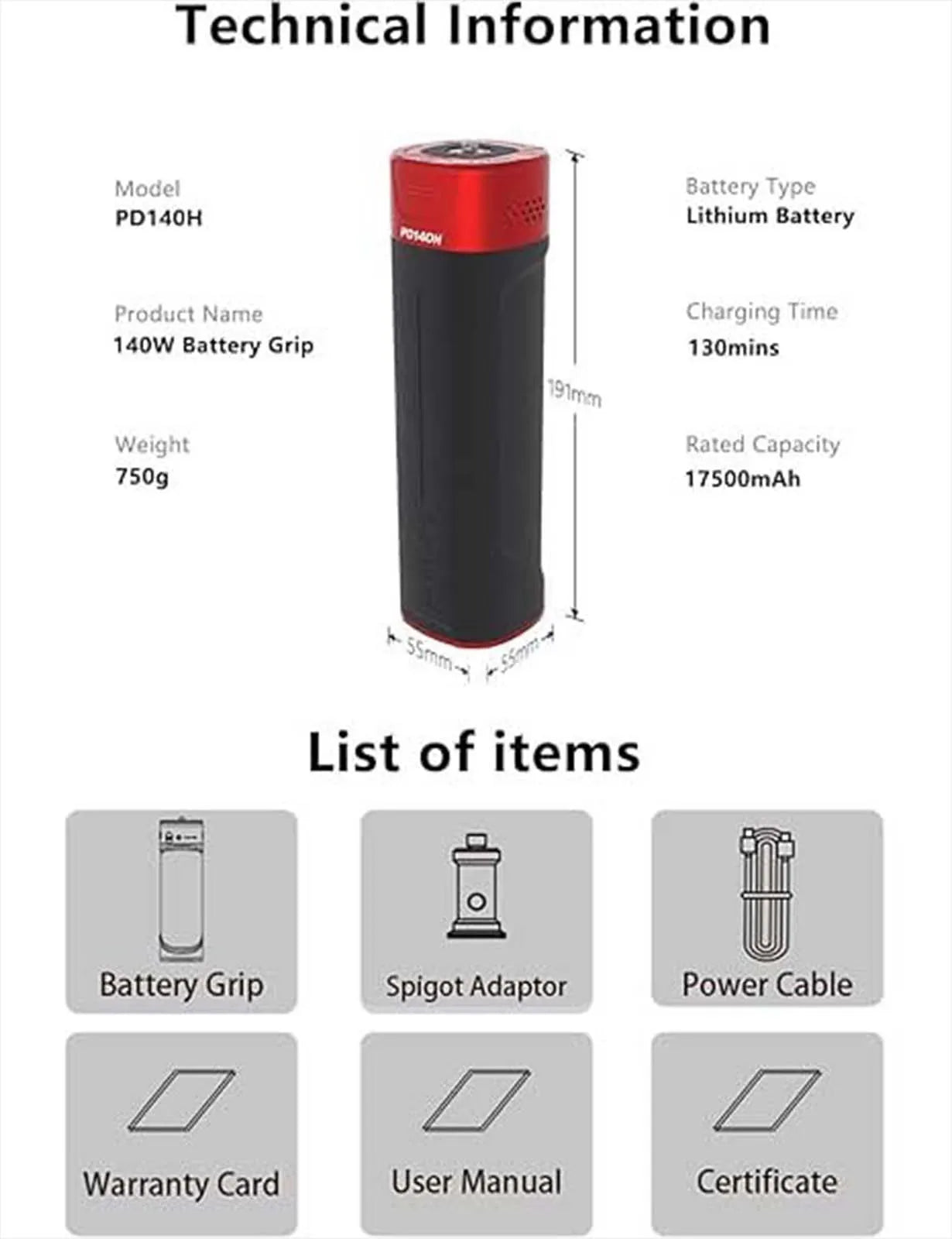 IFOOTAGE PD140H Battery Grip &ndash; Powerful 140W USB-C Charger