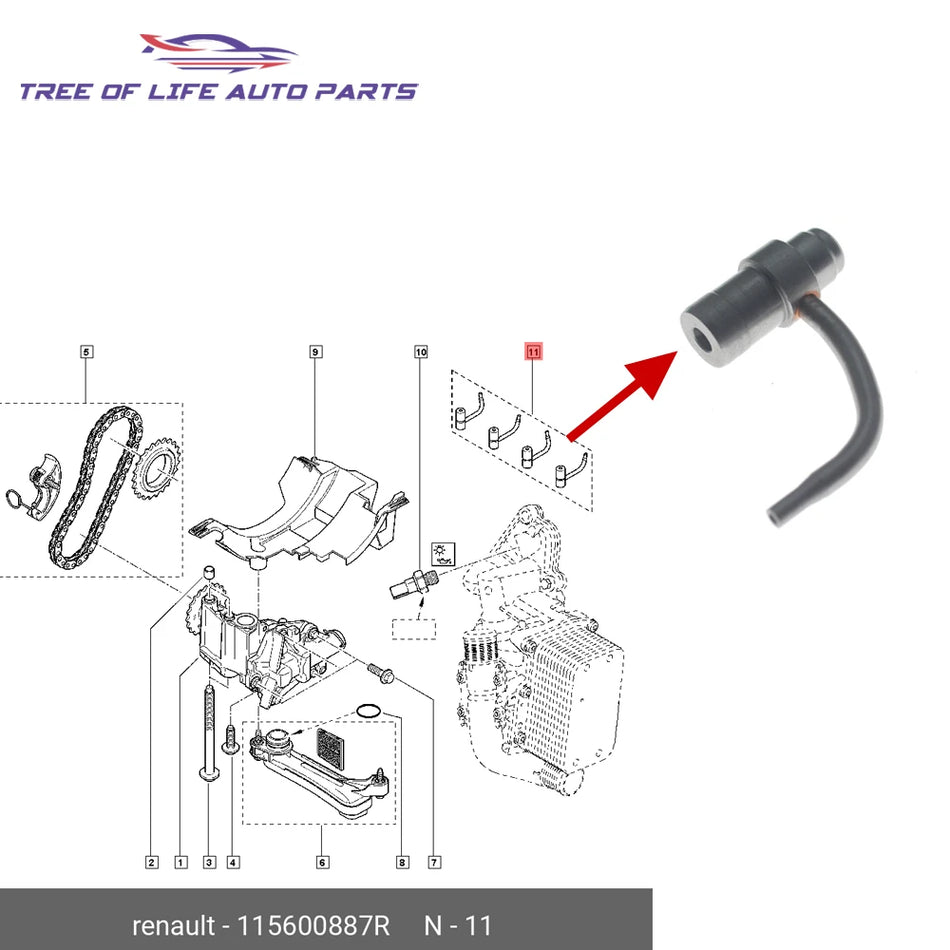 Pistono alyvos purškimo purkštukas Renault Master MK3 2013-2021, metalinė konstrukcija, 4 pakuotė