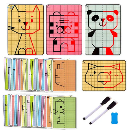 30 Page Children's Grid Drawing Toy &ndash; Enhance Fine Motor Skills and Creativity
