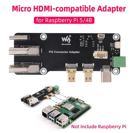 Raspberry Pi 5 4B Adapter &ndash; Dual 4K Output Capability