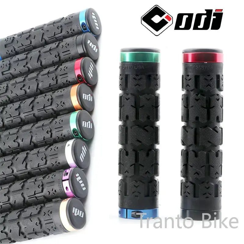 ODI Bicycle Handlebar Grips Double Lock Ring Mountain Bike Grip Comfortable Shock-absorption MTB Cuffs Anti-slip Bike Handles by InterCyprus Trading Ltd