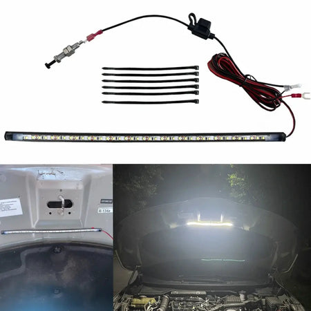 Universal Under Hood Engine Repair White LED Light Bar with Auto On/Off Switch Control Car SUV Pickup Offroad Repair Work Light by InterCyprus Trading Ltd