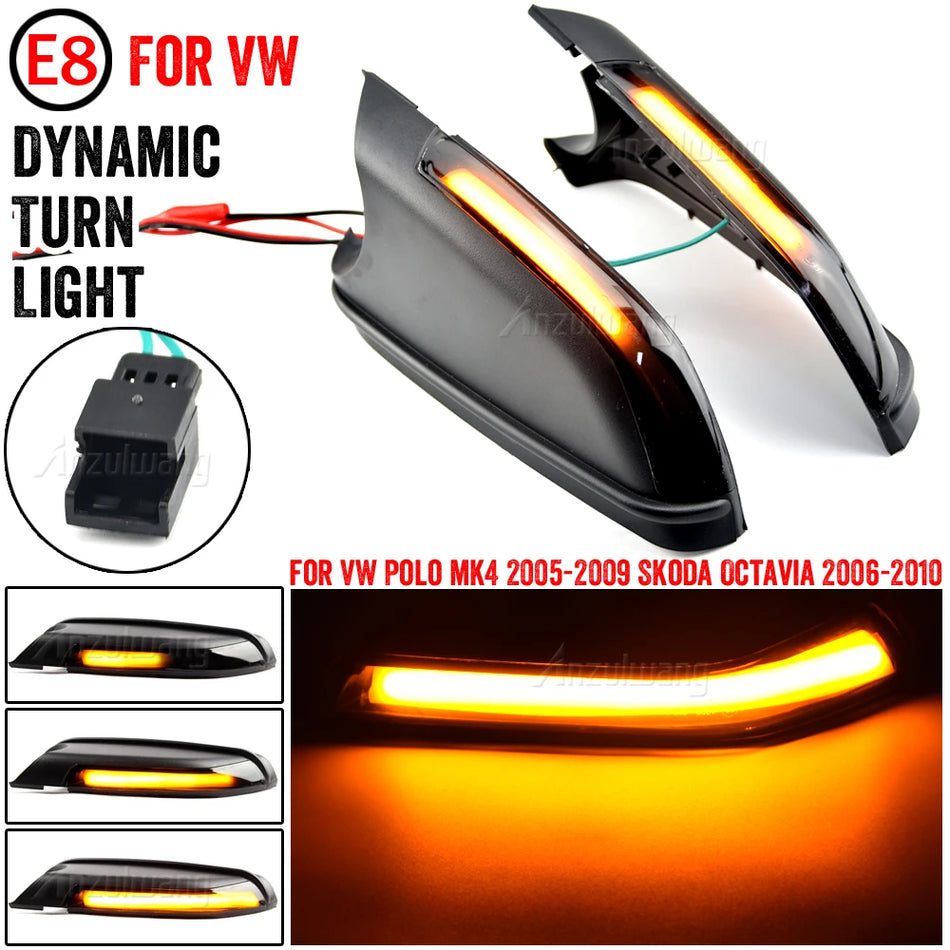 Dynamic Led Side Indicator Lights For VW Polo Mk4 9N And Skoda Octavia Mk2
