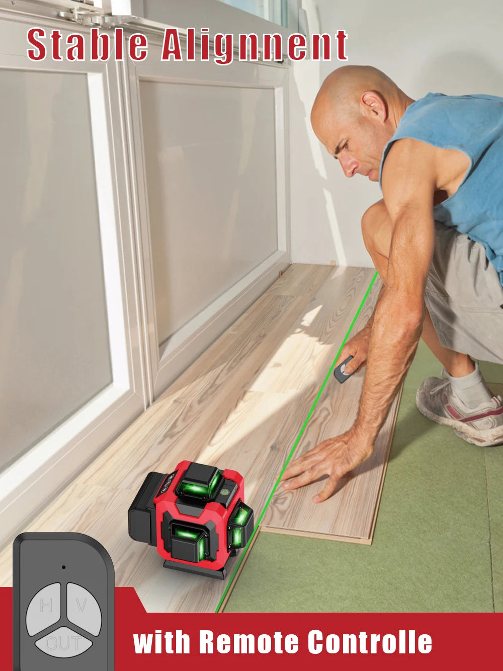 WEIDDW Professional 16-Line 360&deg; Green Beam Laser Level