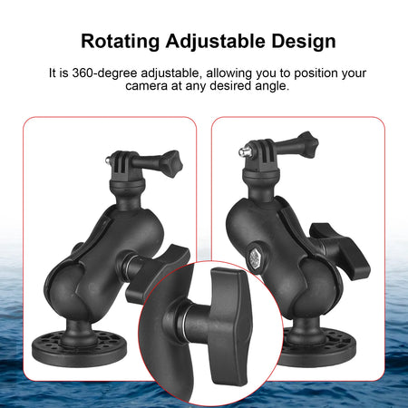 Kayak Action Camera Mount 360 Degree Adjustable - Universal