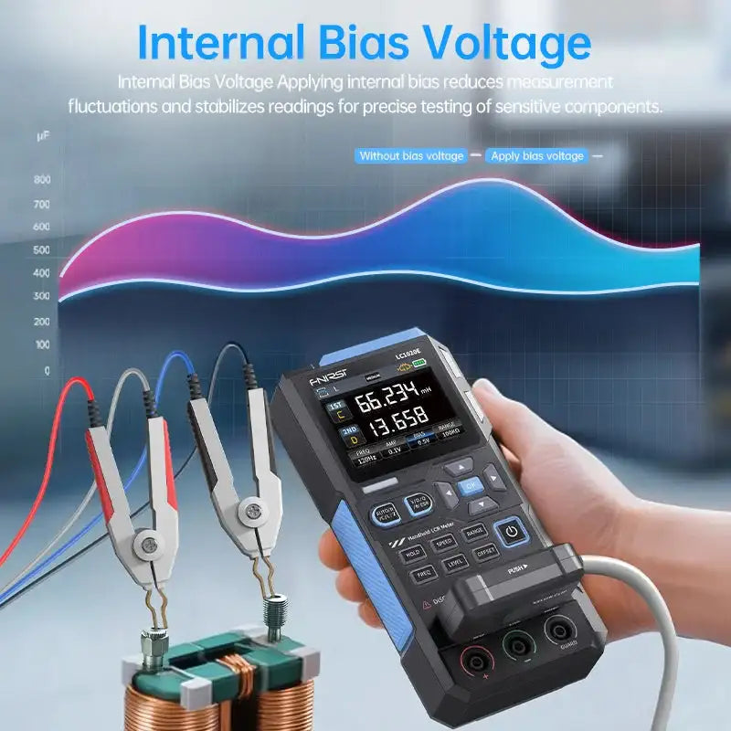 FNIRSI LC1020E Handheld LCR Meter Auto LCR 2.8 Color Screen