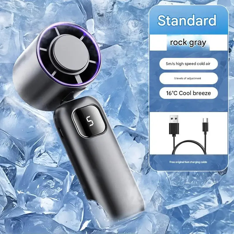 Xiaomi 2025 Rechargeable Portable Turbo Fan - Dual-Purpose Air Conditioner Black