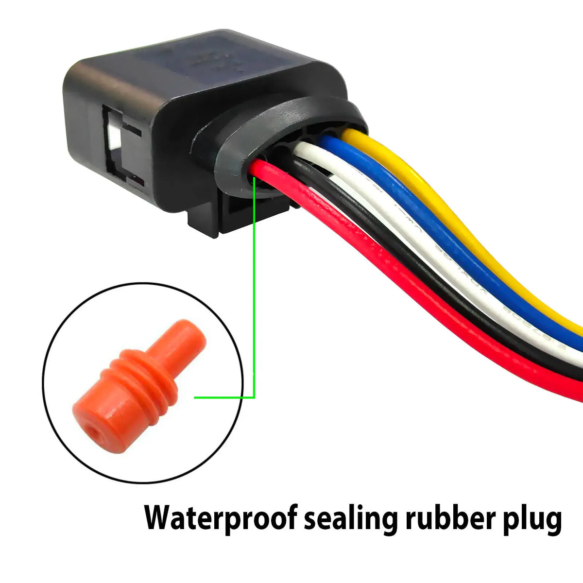2x 5PIN For VW Eos Golf Jetta Passat Scirocco MAF Mass Air Flow Meter Sensor Connector Plug Harness Prewired 1J0973705 8K0973705 by InterCyprus Trading Ltd