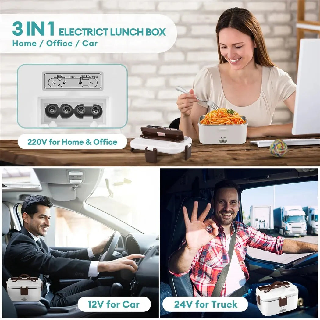 CkeyiN 220V 1.8L Lunch Box Warmer &ndash; 80W High Power Travel