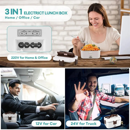 CkeyiN 220V 1.8L Lunch Box Warmer &ndash; 80W High Power Travel