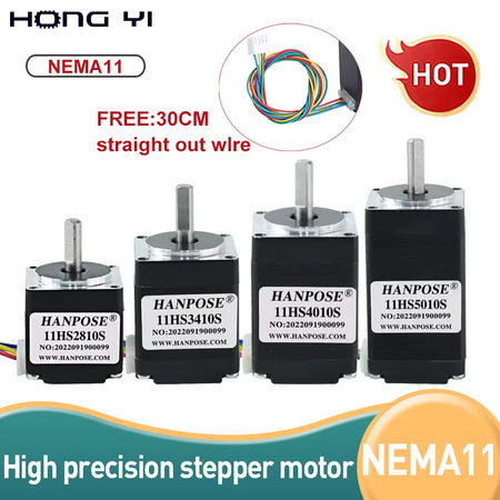 NEMA11 Hybrid Stepper Motor 11HS2810 &ndash; Exceptional Precision and Reliability 11HS4010 / CHINA / Nema11 motor x1pcs