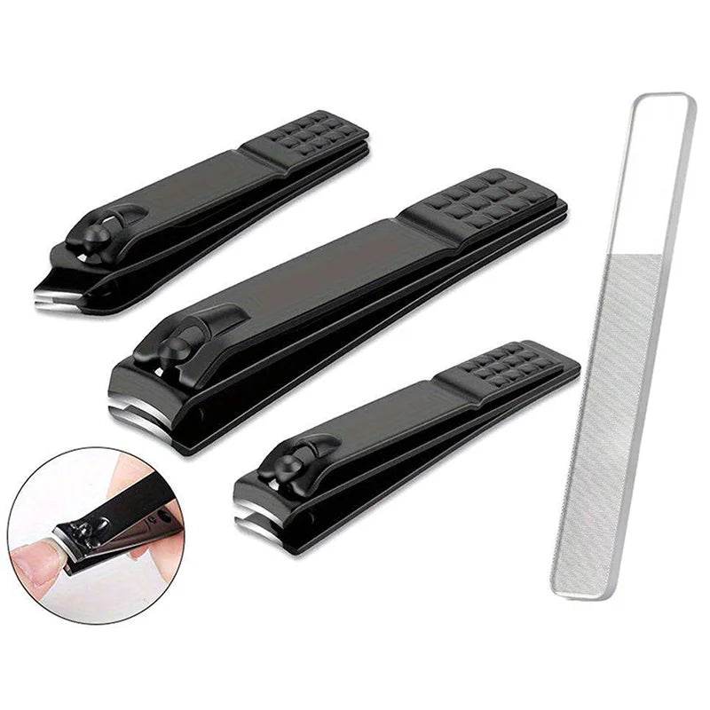 Nagelklippset i rostfritt stål med nano-glasfil för polerad manikyr, 1, 3 eller 4 delar