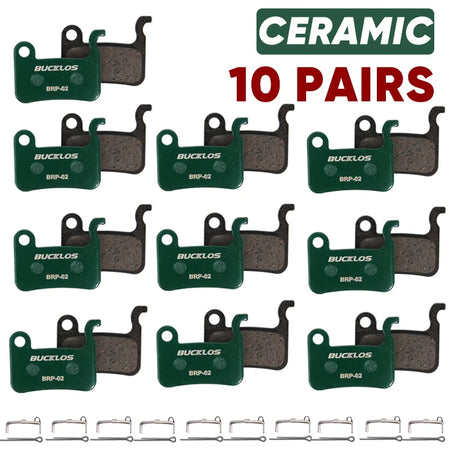 Bucklos Ceramic Hydraulic Disc Brake Pads - Wear Resistant Ceramic 10Pairs