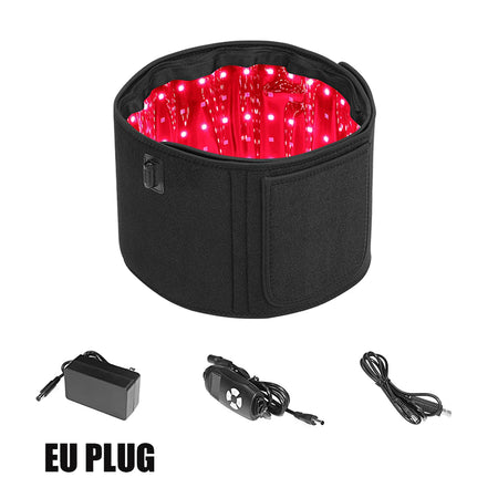 Red &amp; Infrared Light Therapy Belt for Fat Burning and Skin Repair BLACK-EU