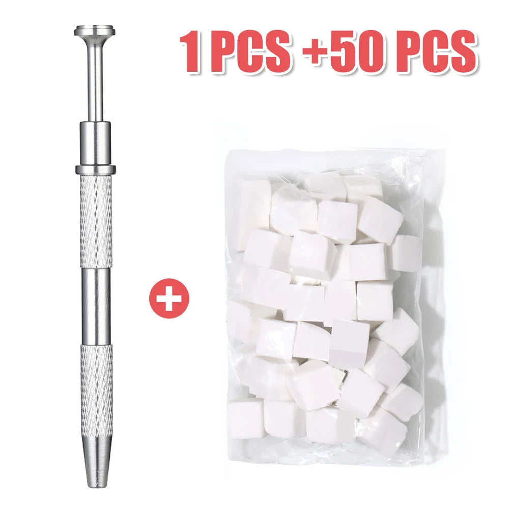 YIKOOLIN 50/200PCS Gradient Nail Sponge Set &ndash; Mini Sponges White Set