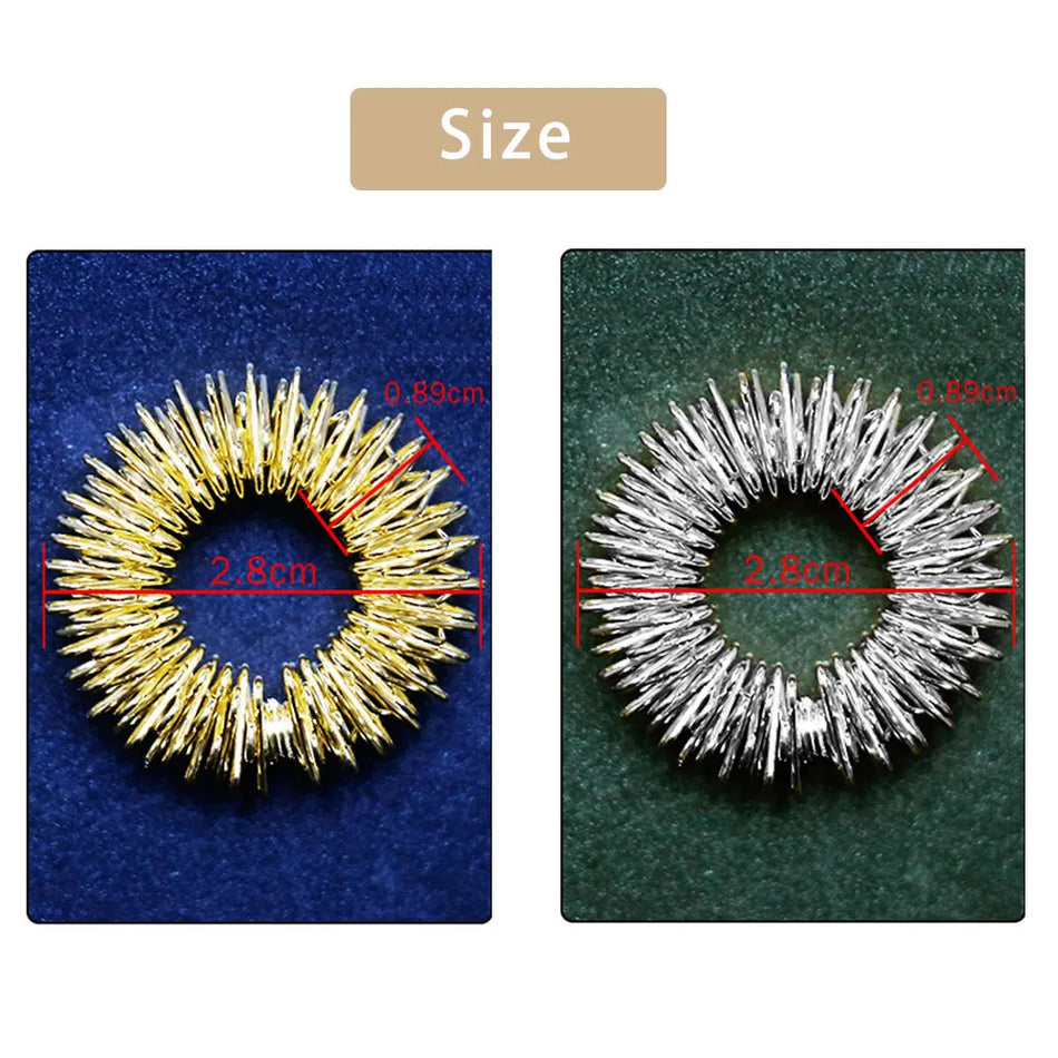 Stainless Steel Sujok Acupuncture Ring for Hand Massage