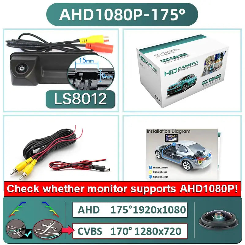 Rear View Camera With 170 Degree Lens For VW Skoda Audi A1 A3 A4 A5 A7 by InterCyprus Trading Ltd