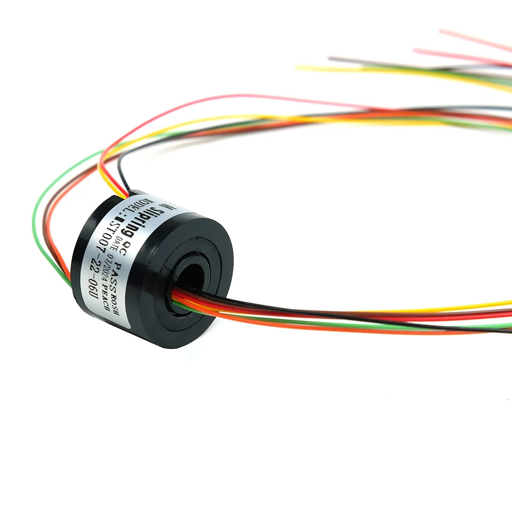Slip Ring 2 4 6 Channel Wires Hole Dia 7mm &ndash; Hollow Shaft