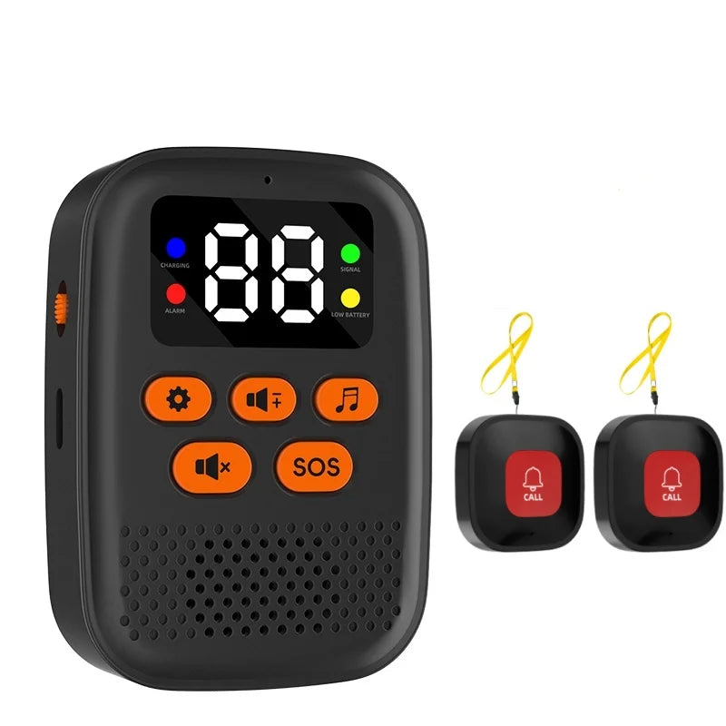 SOS Caregiver Pager &ndash; Wireless Vibration Alarm Display B