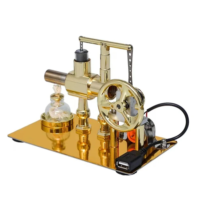 Hot Air Stirling Engine Generator - Science Toy &amp; Gift single cylinder