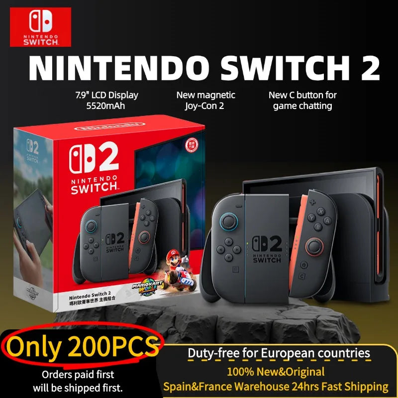 Consola portátil Nintendo Switch 2 con pantalla LCD de 7.9 pulgadas, Mario Kart World
