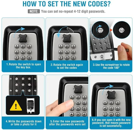 Password Combination Key Lock Box &ndash; Outdoor Waterproof