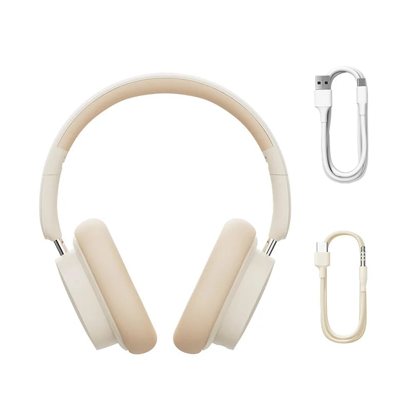 Baseus Wireless Headphones &ndash; 70 Hour Battery Life HiFi White / CHINA