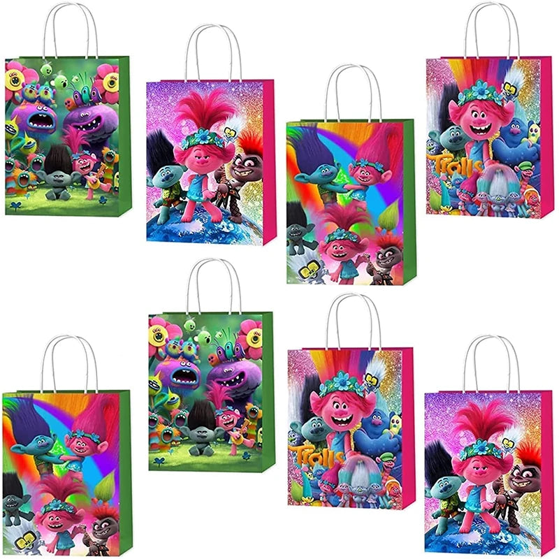 Trolls Candy Gift Handbag &ndash; Lovely Trolls Gift Bag Party 12PCS