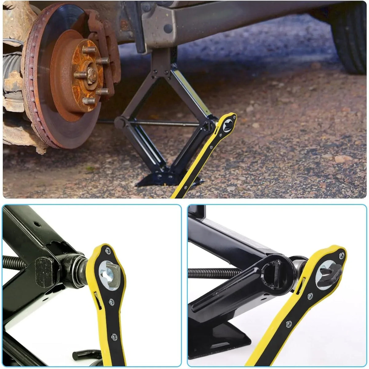Labor-Saving Car Jack Ratchet Wrench Tool - Easy &amp; Efficient Lifting