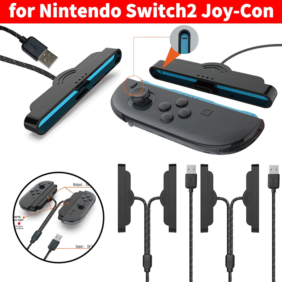Câble de chargeur double Joy Con 2 en 1 1m pour Nintendo Switch